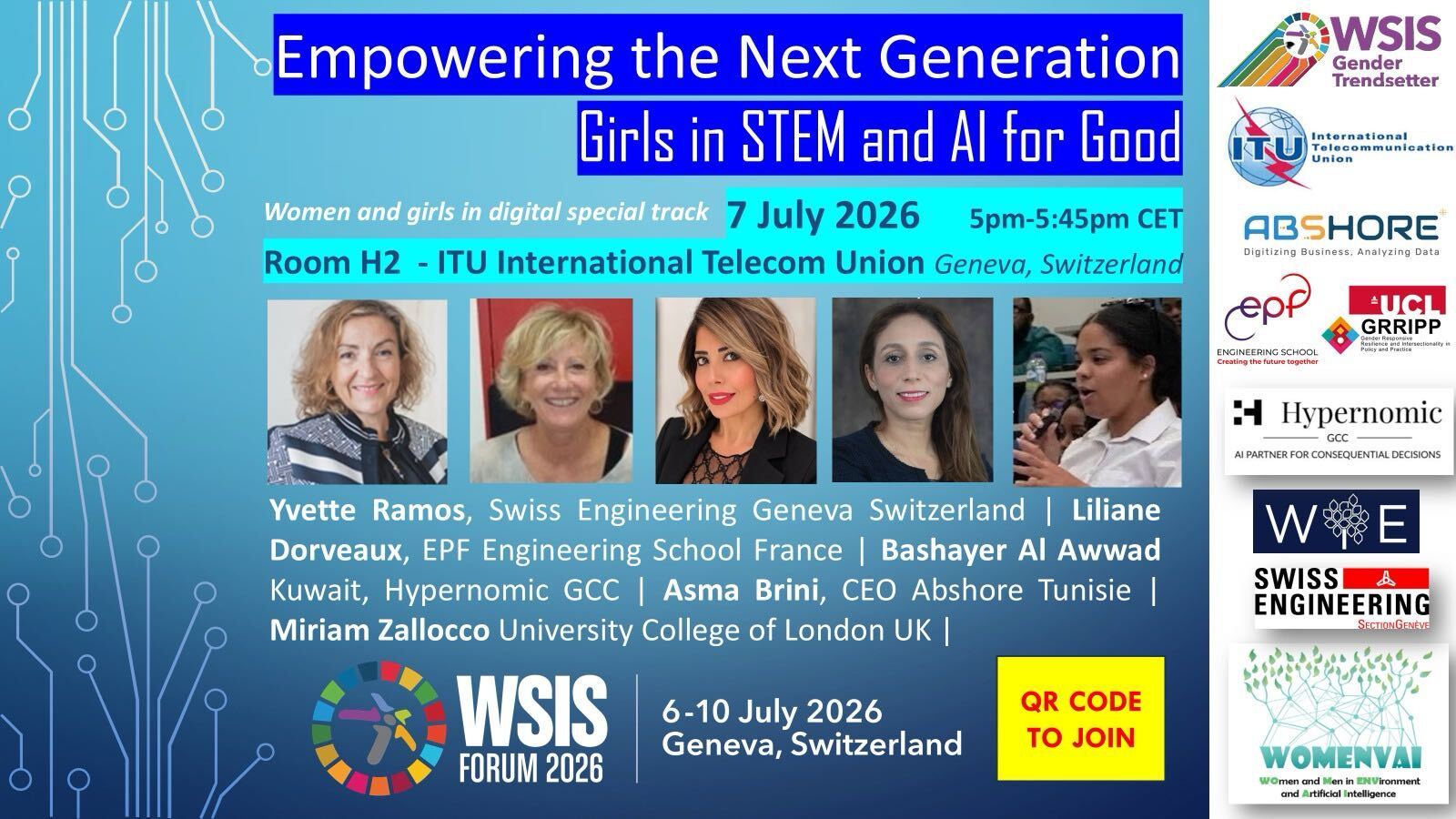 ABSHORE au WSIS Forum 2026 : Girls in STEM and AI for Good